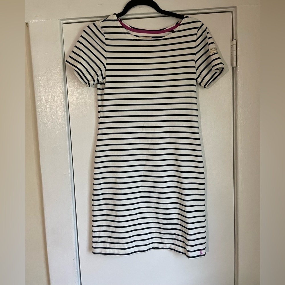 Joules‎ White striped dress size 4